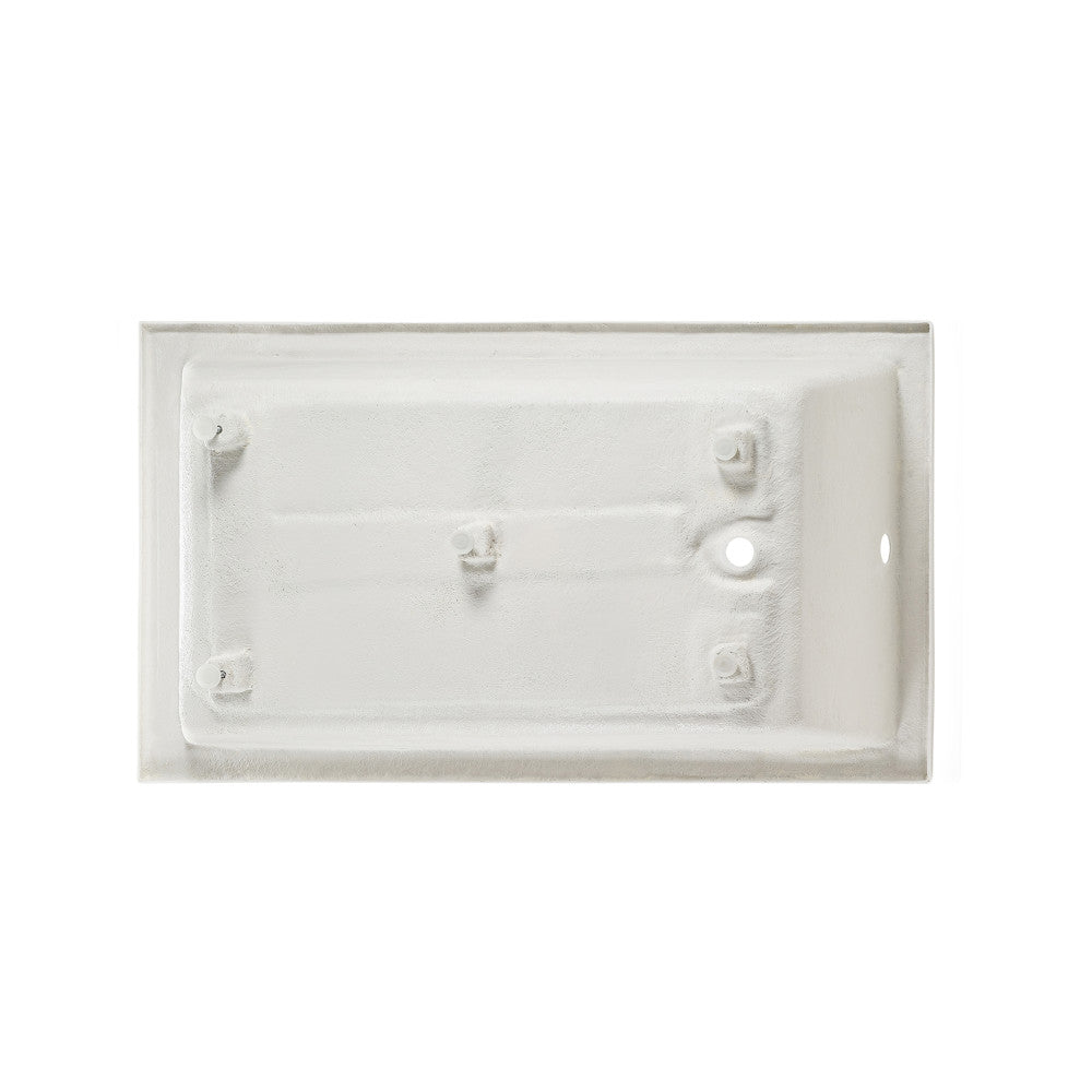 Voltaire 54 x 30 Right Drain Soaking Alcove Bathtub in Glossy White