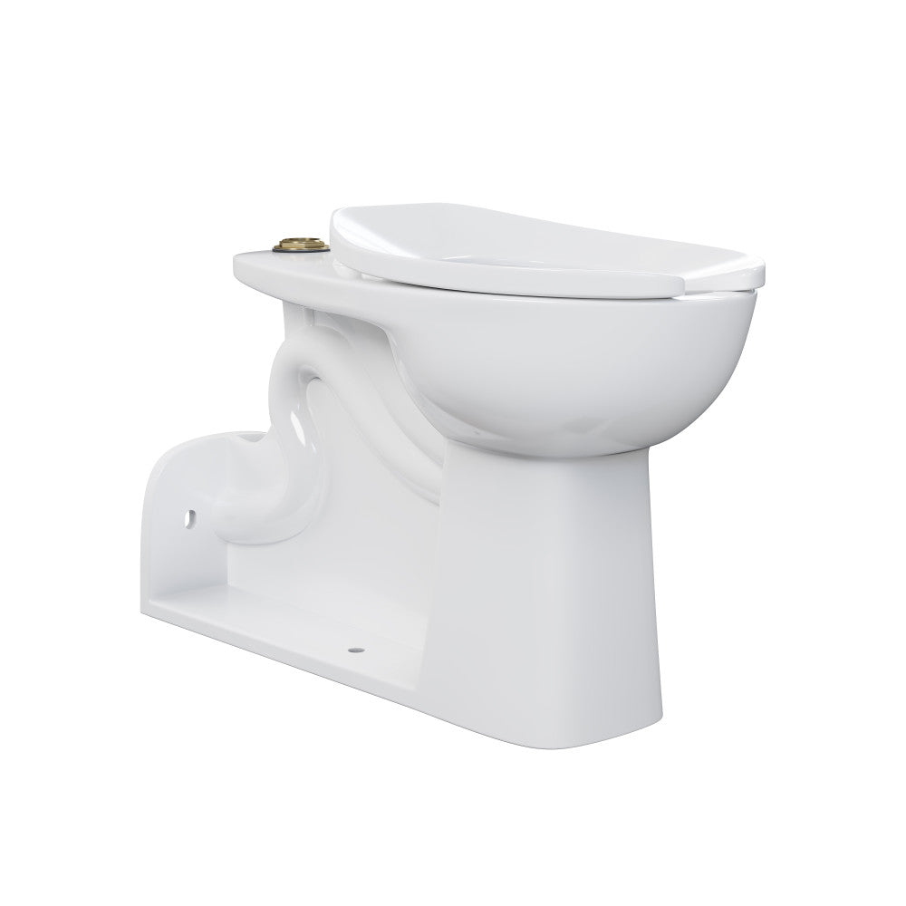 Marquette Rear Outlet Commercial Elongated Top Spud Flushometer Toilet Bowl