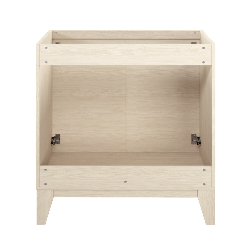 Cascade 30" Freestanding Bathroom Vanity Cabinet without Top in White Oak