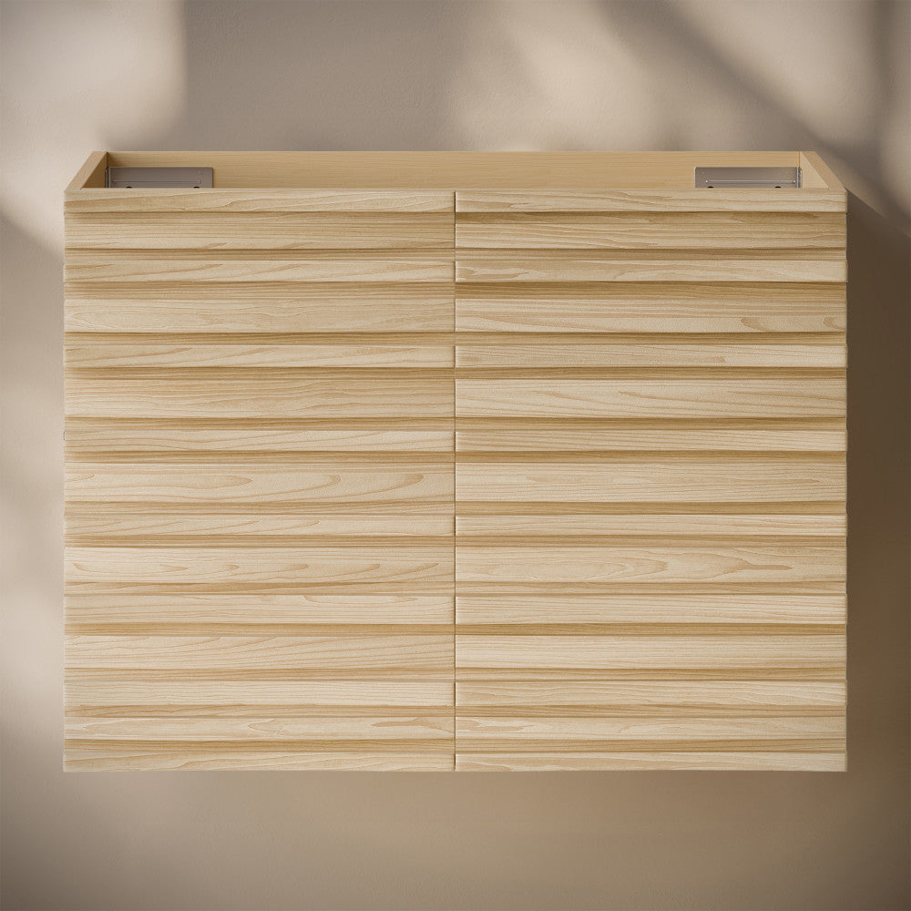 Cascade 30" Wall-Mounted Bathroom Vanity Cabinet without Top in Natural Oak