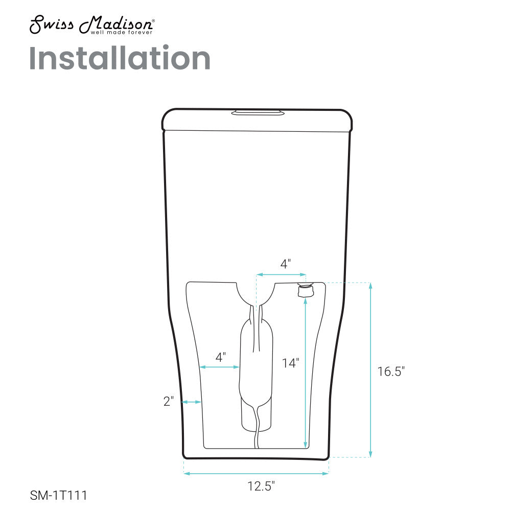 Burdon One Piece Square Toilet Dual Flush 1.1/1.6 gpf (6-Pack)