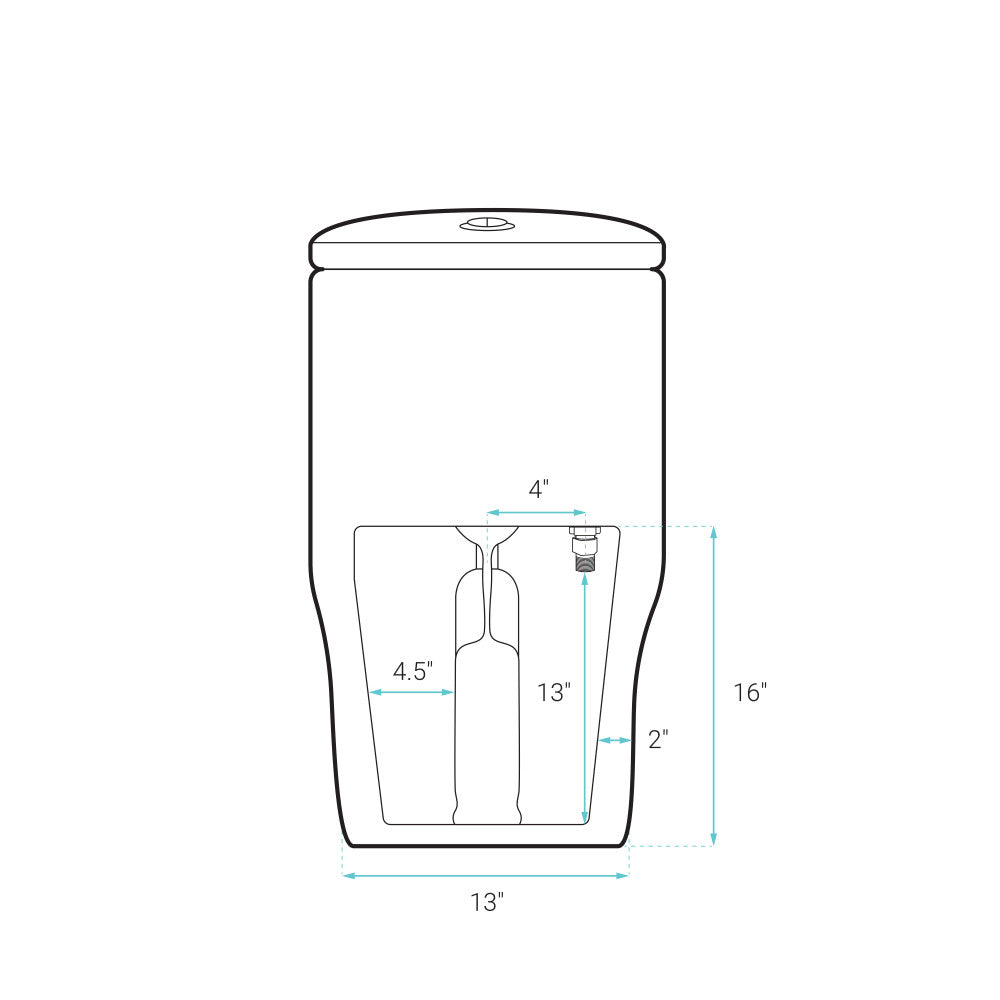 Sublime One Piece Elongated Toilet with Touchless Retrofit Dual Flush 1.1/1.6 gpf