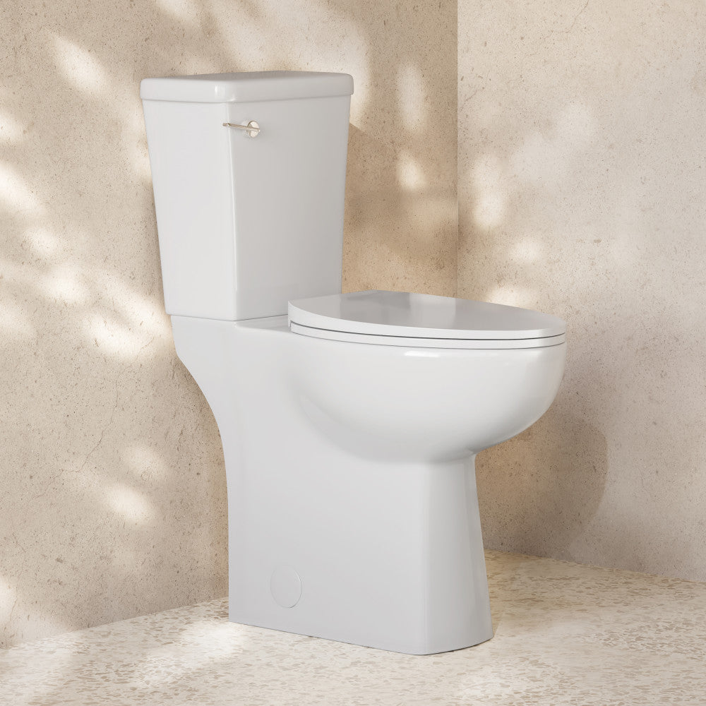 Classe Extra Tall Two-Piece 12" Rough-in 1.28 GPF Elongated Toilet – 21" Bowl Height – Glossy White