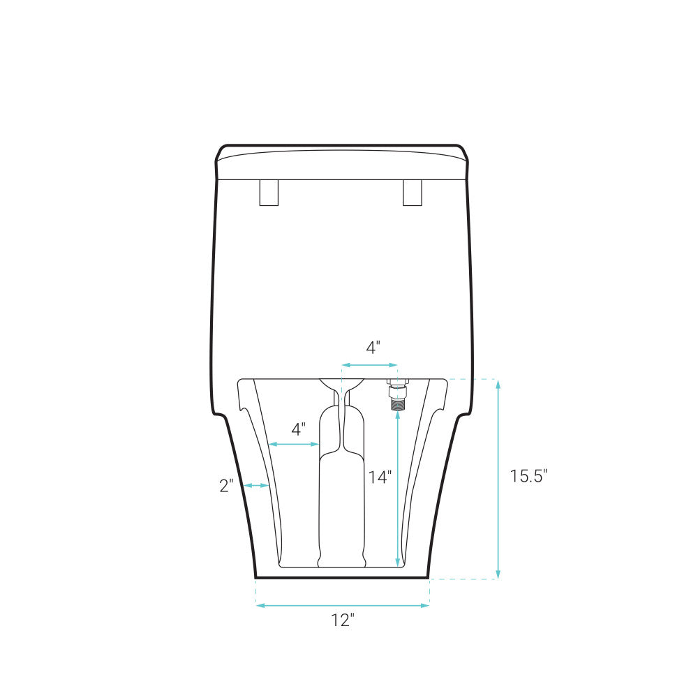 Hugo One-Piece Elongated Toilet Dual-Flush 1.1/1.6 gpf, Touchless