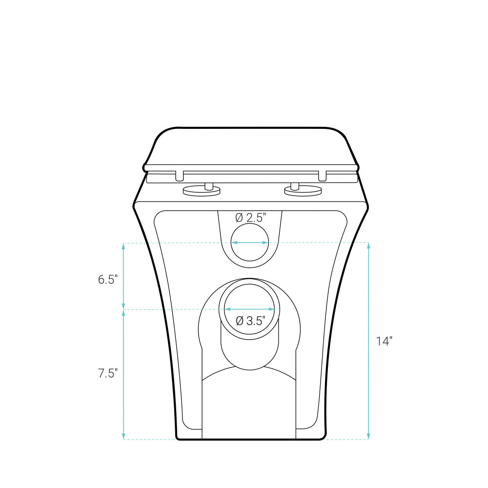 Carre Back-To-Wall Square Toilet Bowl
