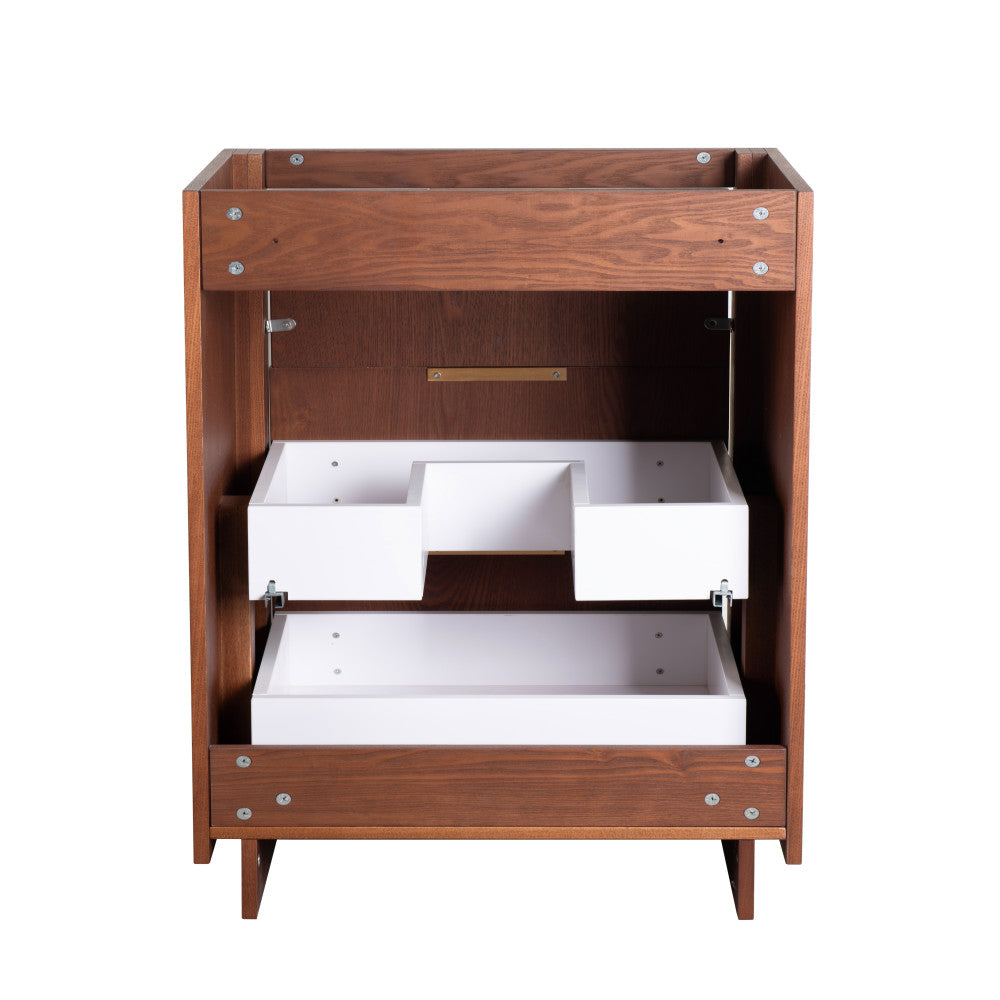 Daxton 24" Freestanding Bathroom Vanity Cabinet without Top in Brown Oak