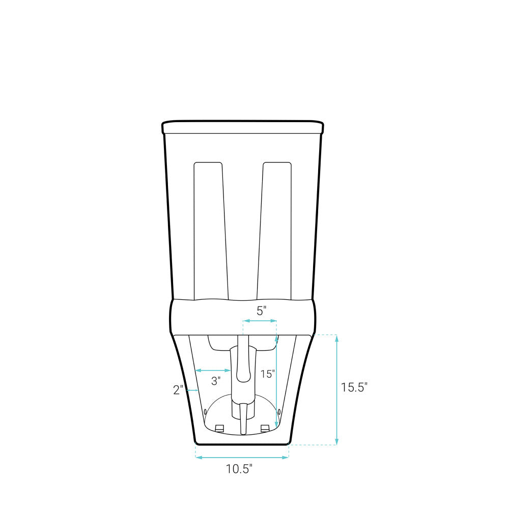 Nadar Two-Piece Square Toilet Dual-Flush 1.1/1.6 gpf