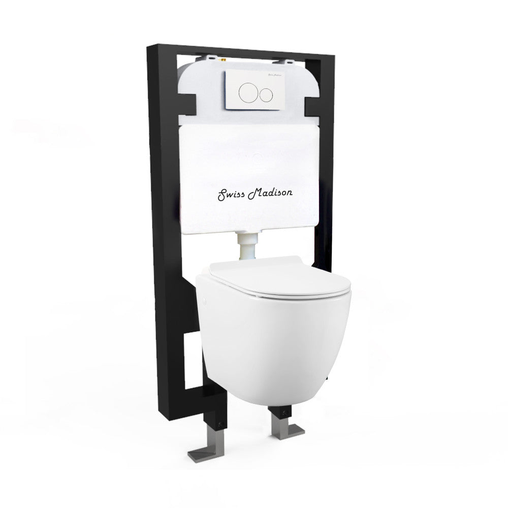 Cuvette de toilette suspendue St. Tropez par Swiss Madison blanche