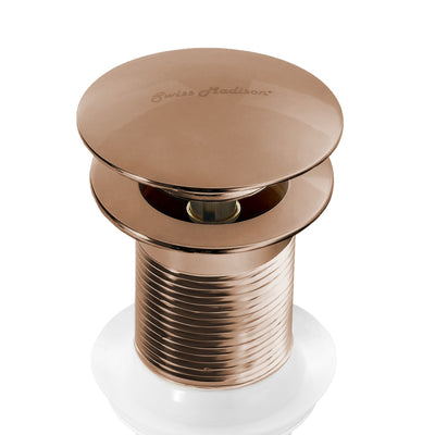 Residential Non-Overflow Pop Up Sink Drain 1.75 in Rose Gold