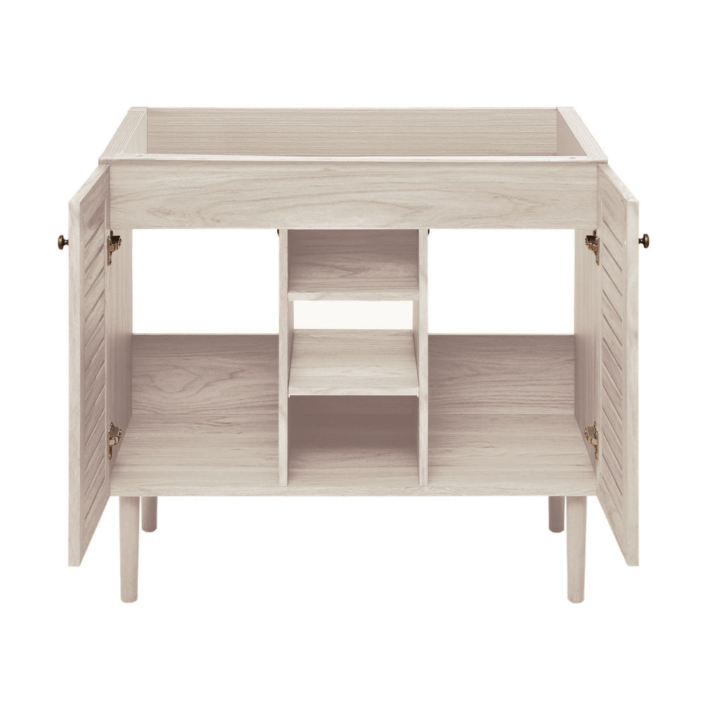 Bron 36" Freestanding Bathroom Vanity Cabinet without Top in White Oak