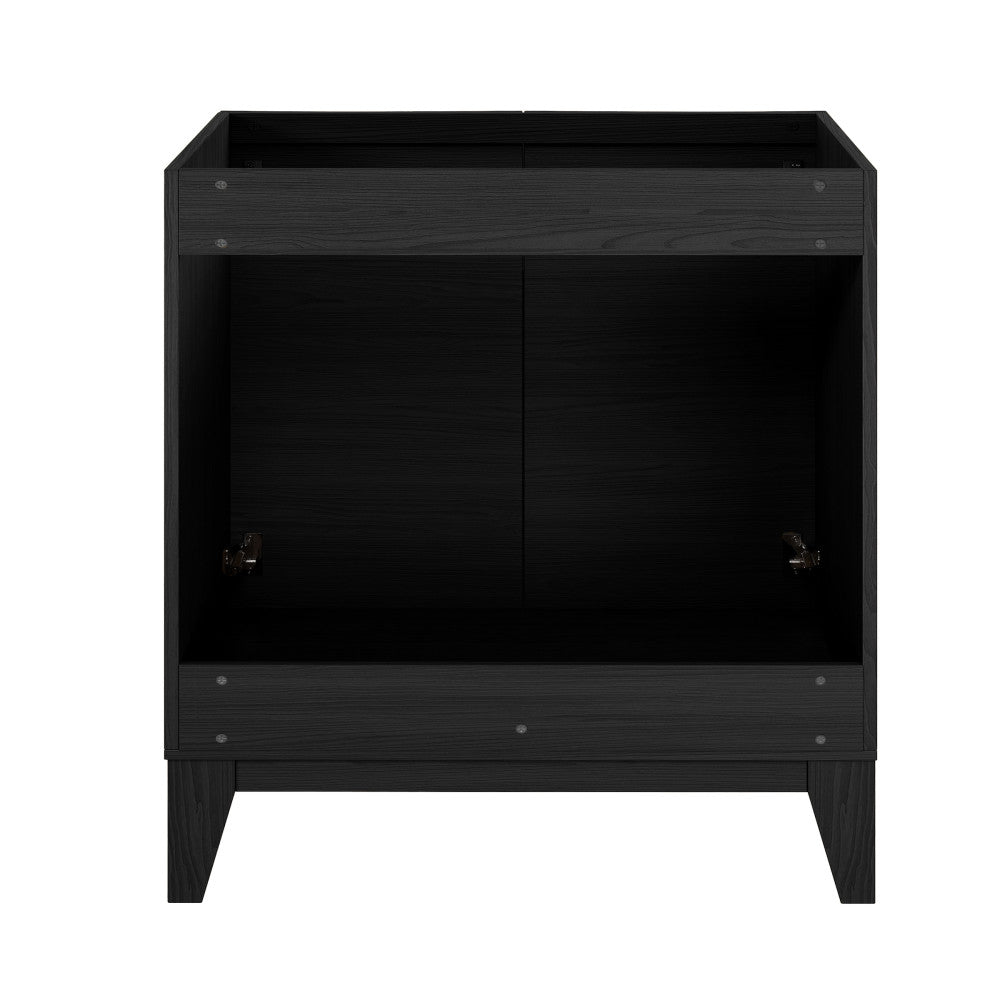 Cascade 30" Freestanding Bathroom Vanity Cabinet without Top in Black Oak