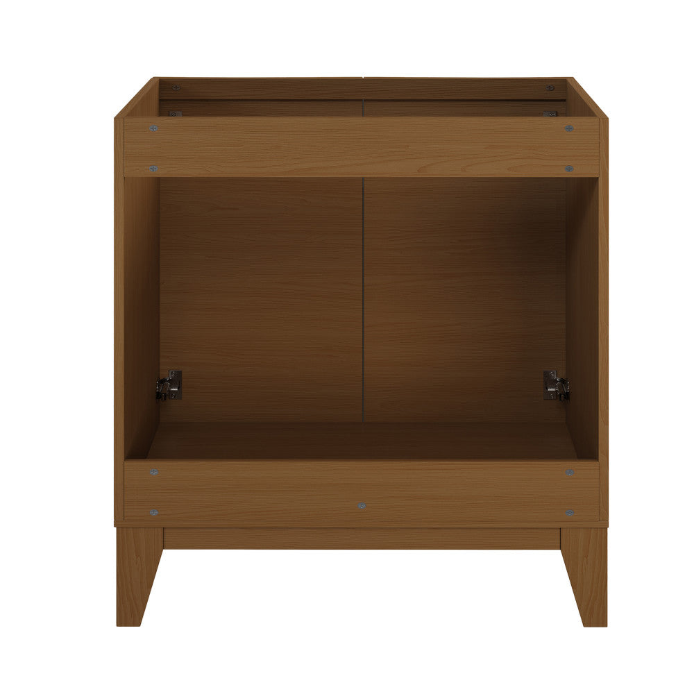 Cascade 30" Freestanding Bathroom Vanity Cabinet without Top in Brown Oak