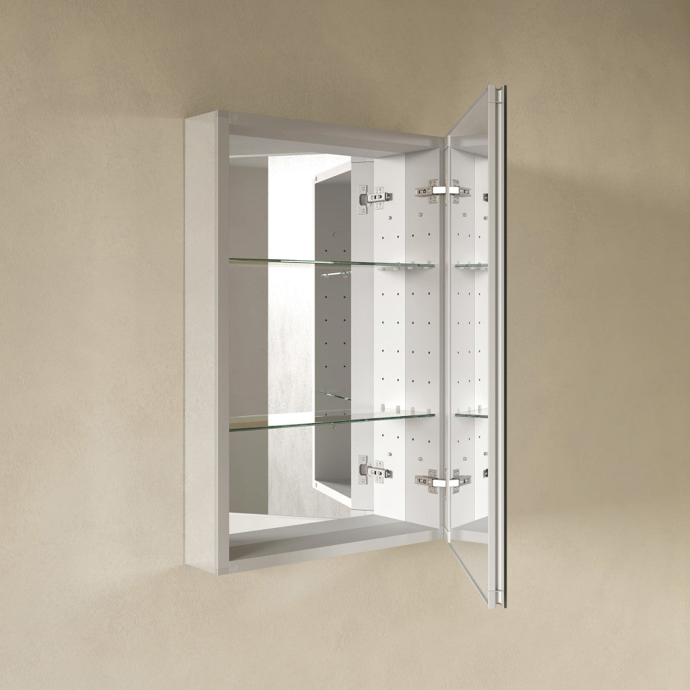 Cache 20 x 30 Rectangle Recessed/Wall Mount Medicine Cabinet with Mirrored Sides