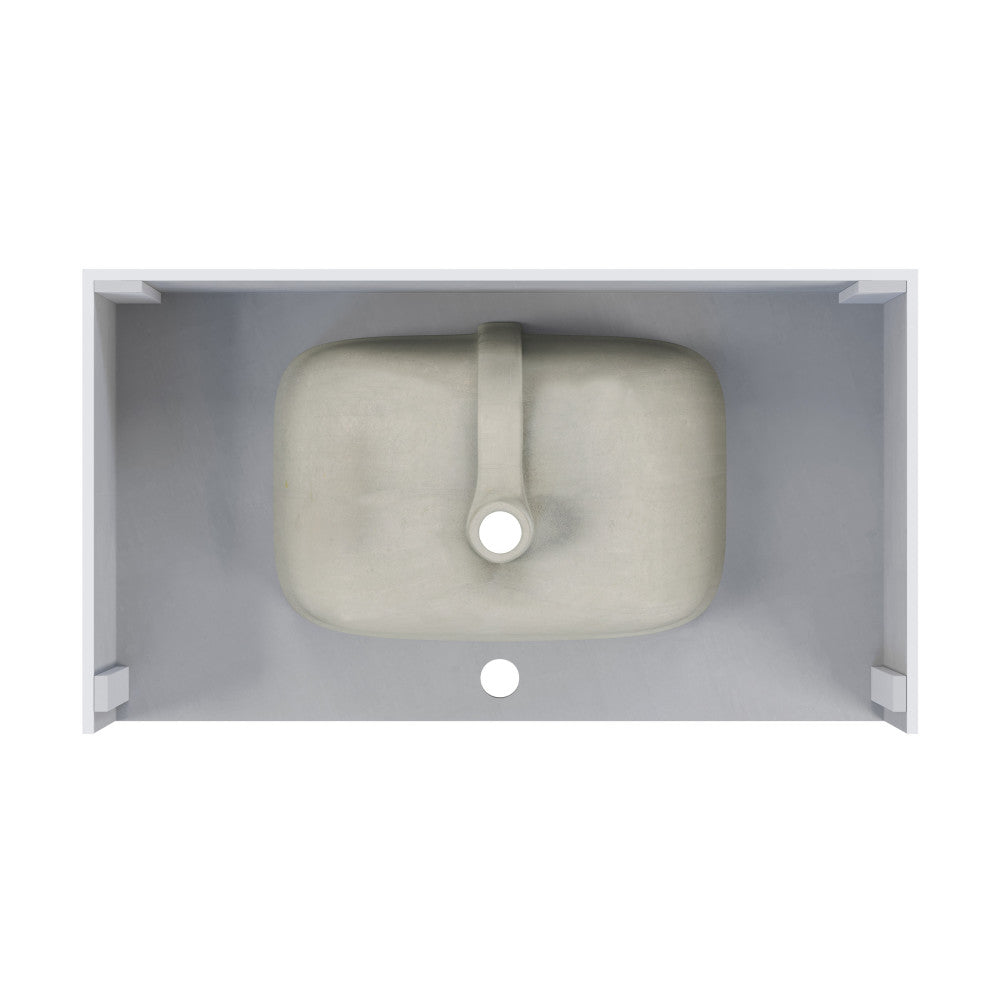 Avancer 36'' Wall Mount Sink In Charcoal Gray