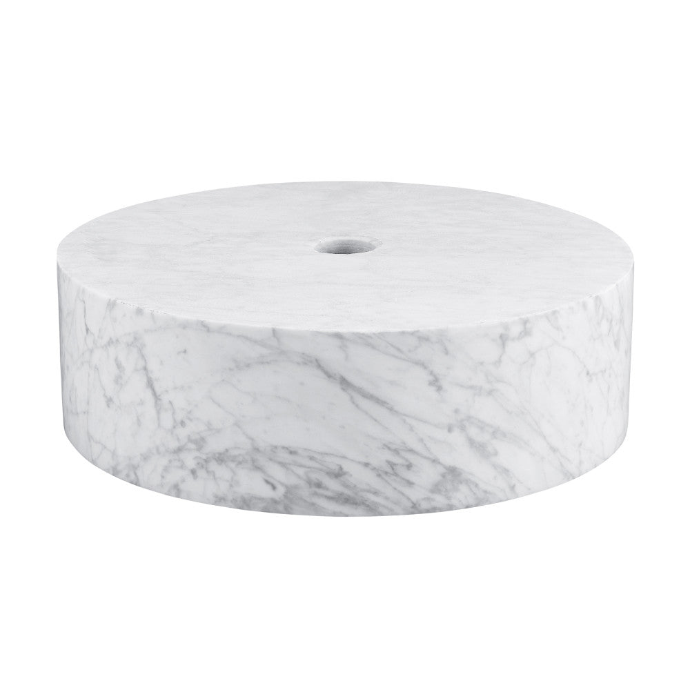 Monaco 17" Round Vessel Bathroom Sink in Marbled Gray