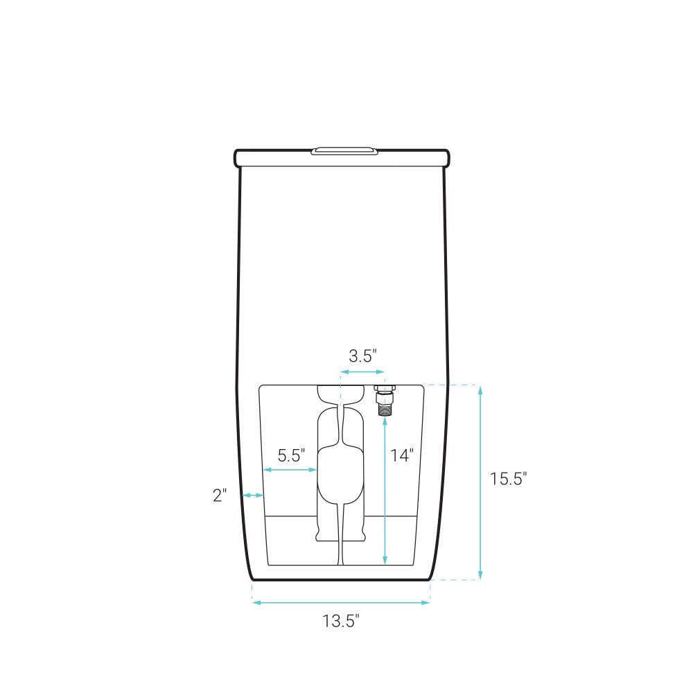 St. Tropez One Piece Elongated Toilet Dual Vortex Flush 1.1/1.6 gpf with 10" Rough In