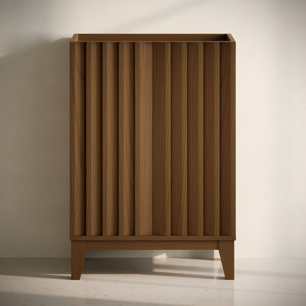 Troyes 24" Freestanding Bathroom Vanity Cabinet without Top in Brown Oak