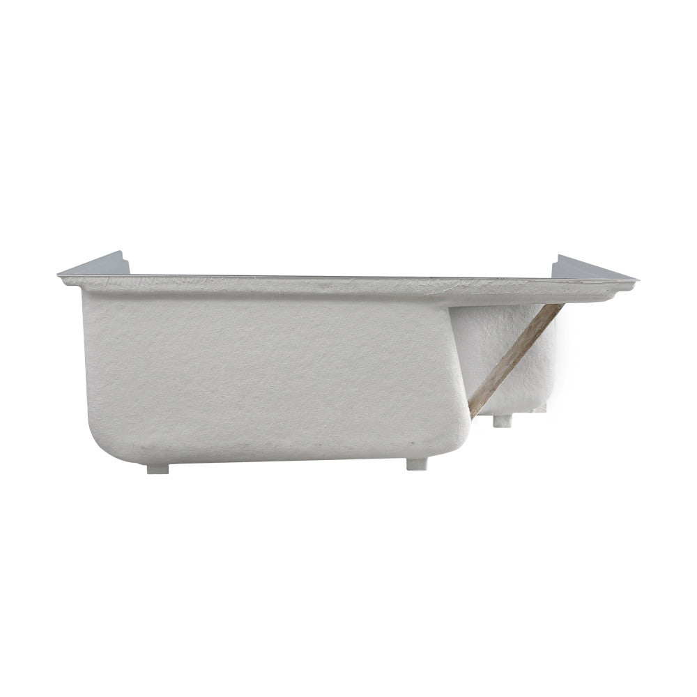 Aquatique 60" x 32" Single Threshold Shower Base With Right Hand Drain and Integral Left Hand Seat in Gray