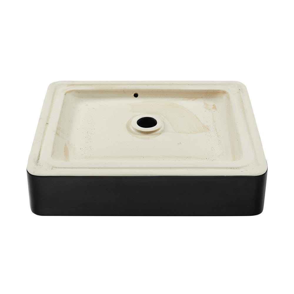 Concorde Rectangle Ceramic Vessel Sink, Matte Black
