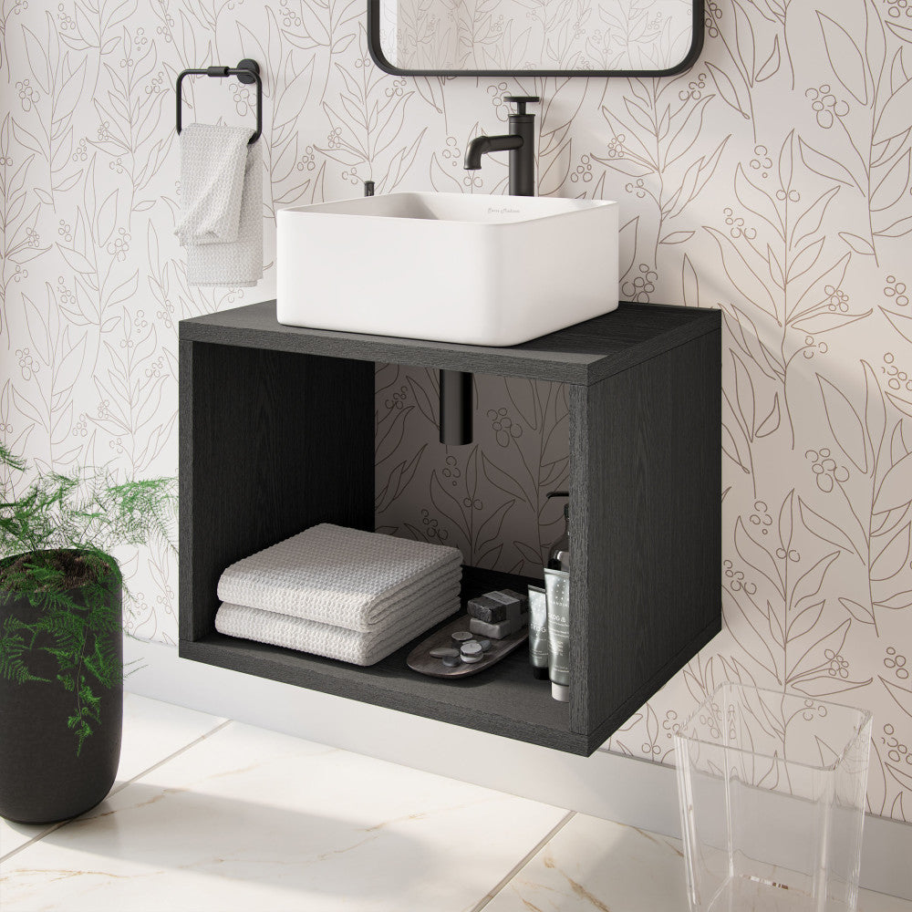 Concorde 24'' Wall-Hung Vanity In Black – Swiss Madison - well