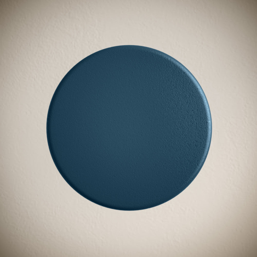 Lisse Concrete Bathroom Sink Non-Overflow Pop Up Drain in Matte Royal Blue