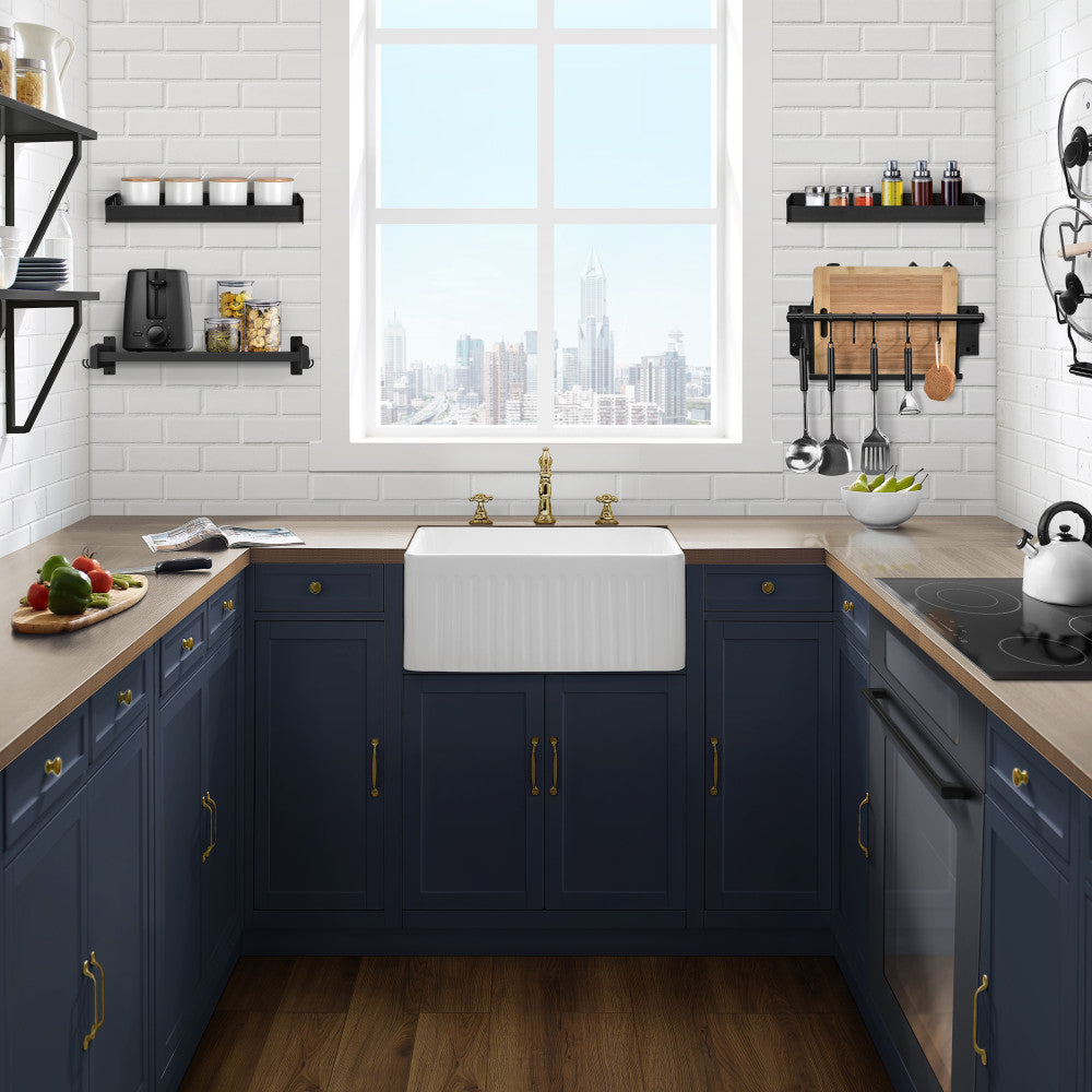 Delice 24 x 18 Ceramic, Farmhouse Kitchen Sink with Apron – Swiss