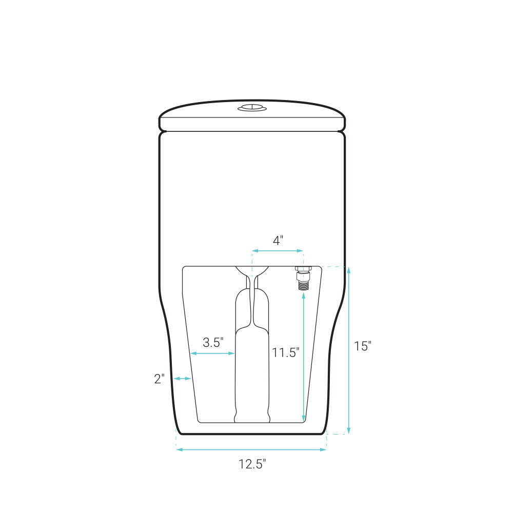 Sublime II One-Piece 12" Rough-in 1.1/1.6 GPF Dual Top Flush Round Compact Toilet in Matte Black