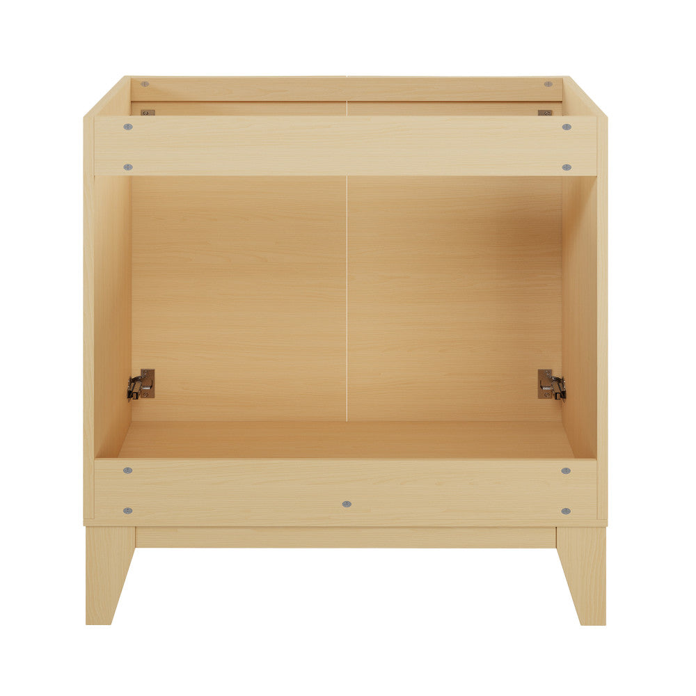 Cascade 30" Freestanding Bathroom Vanity Cabinet without Top in Natural Oak
