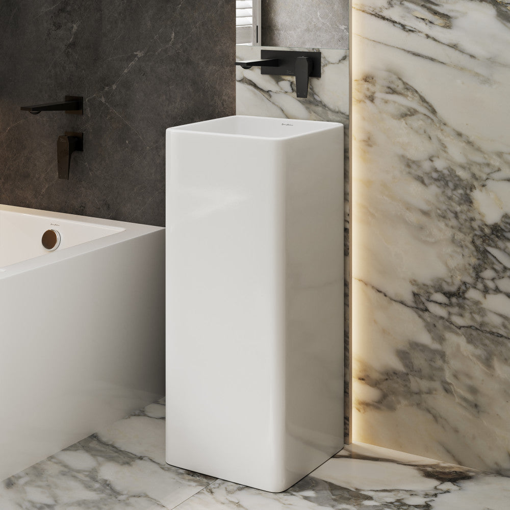 Claire One-Piece Pedestal Sink – Swiss Madison - well made forever