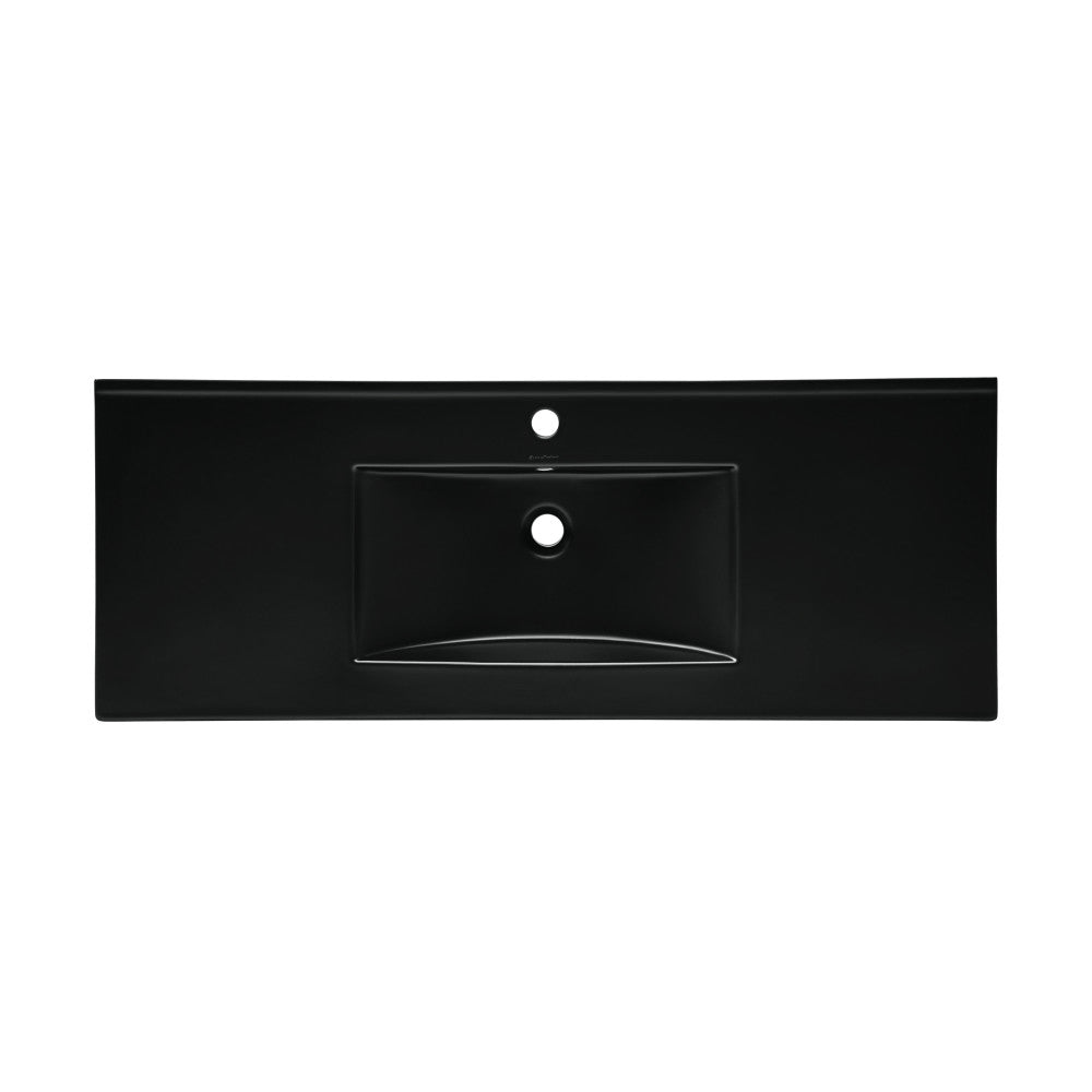 48" Vanity Sink Top in Glossy Black