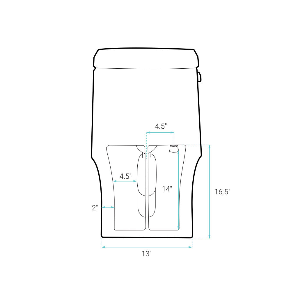 Virage One Piece Elongated Left Side Flush Handle Toilet 1.28 gpf in Bisque