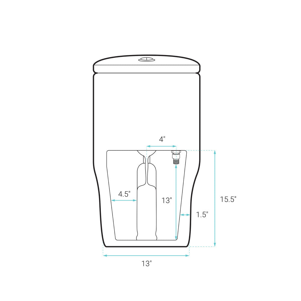 Sublime One-Piece Elongated Toilet Dual-Flush in Matte Black 1.1/1.6 gpf