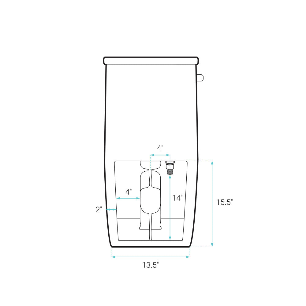 St. Tropez One-Piece 10" Rough-in 1.28 GPF Left Flush Elongated Toilet in Glossy White