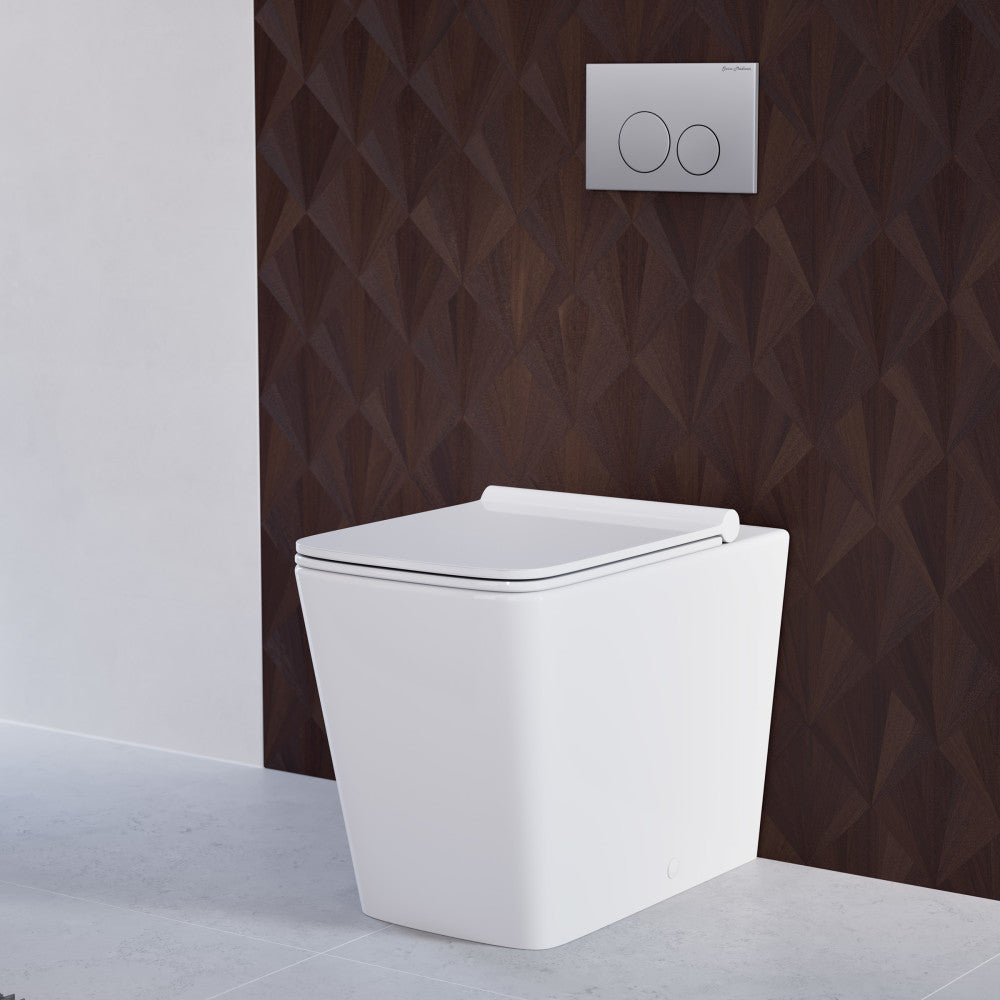 Concorde Back to Wall Concealed Tank Toilet Bowl Bundle in Glossy