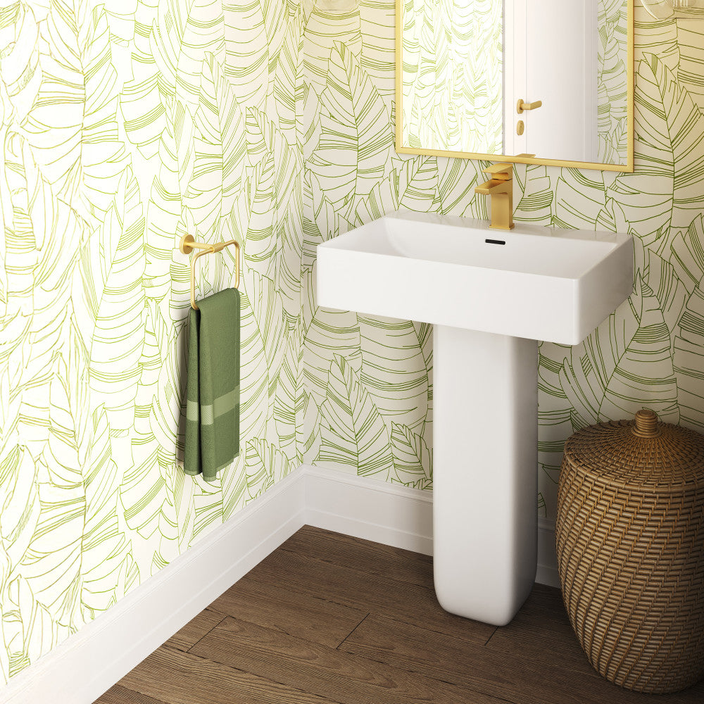 Concorde Square Two-Piece Pedestal Sink – Swiss Madison - well