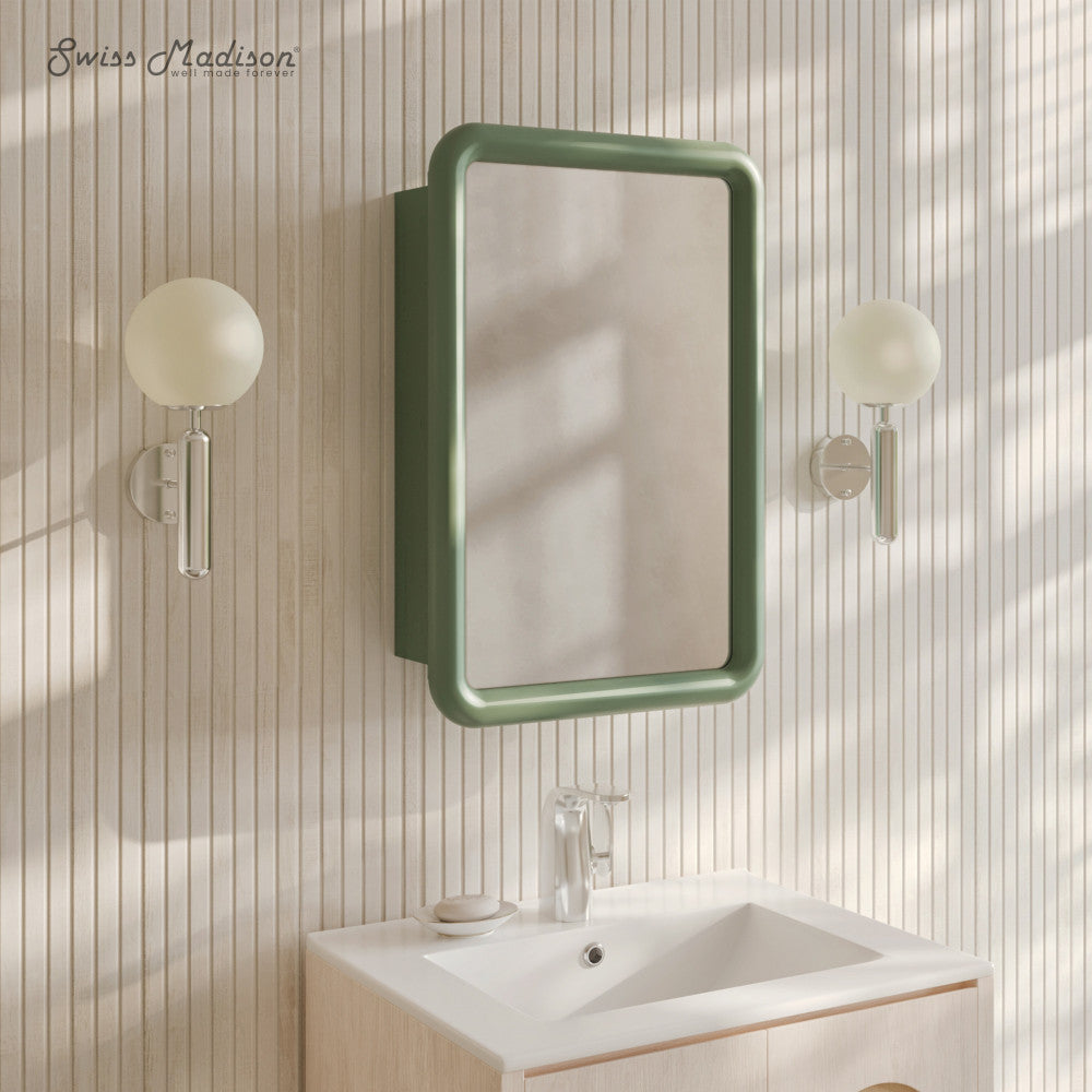 Plaisir 18 x 27 Recessed/Wall Mount Medicine Cabinet with Mirror