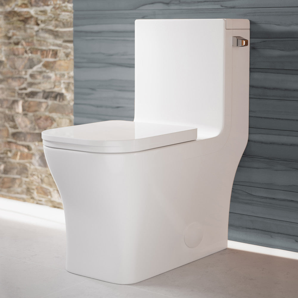 Concorde One Piece Square Right Side Flush Handle Toilet 1.28 gpf Concorde One Piece Square Right Side Flush Handle Toilet 1.28 gpf