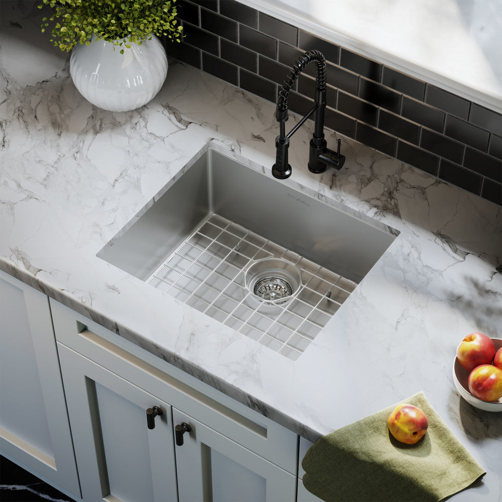 Tourner 21 x 18 Stainless Steel, Single Basin, Undermount Kitchen