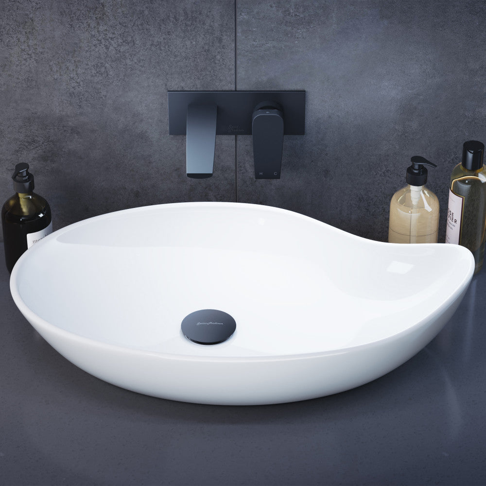 Daxton Glossy White Ceramic Specialty Vessel Sink 25.5 in – Swiss