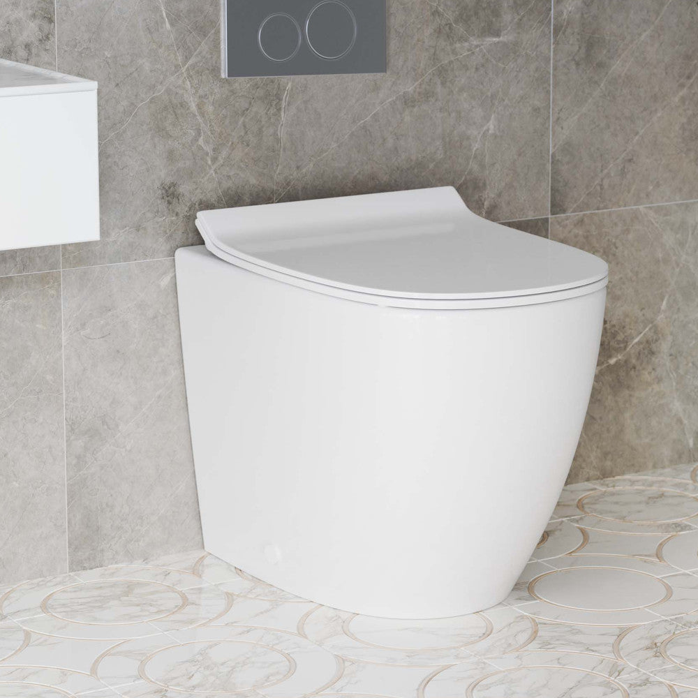 St. Tropez Back to Wall Concealed Tank Toilet Bowl Bundle in