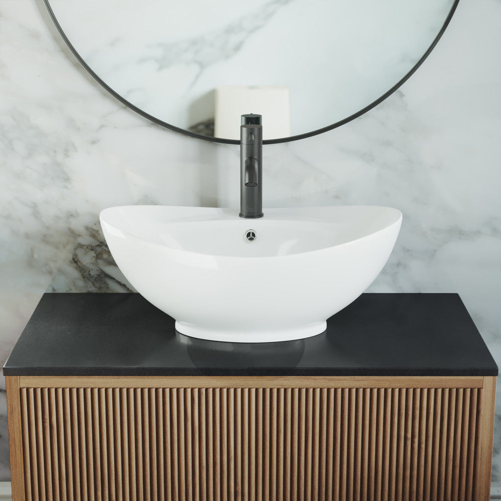 Ivy 23 Oval Ceramic Vessel Sink – Swiss Madison - well made forever