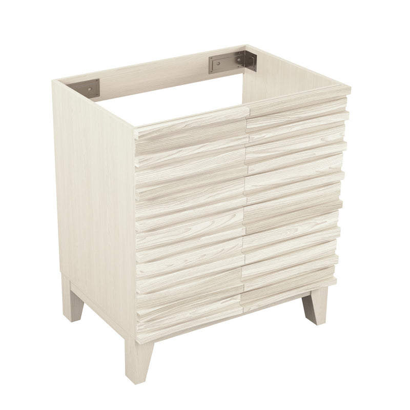 Cascade 30" Freestanding Bathroom Vanity Cabinet without Top in White Oak