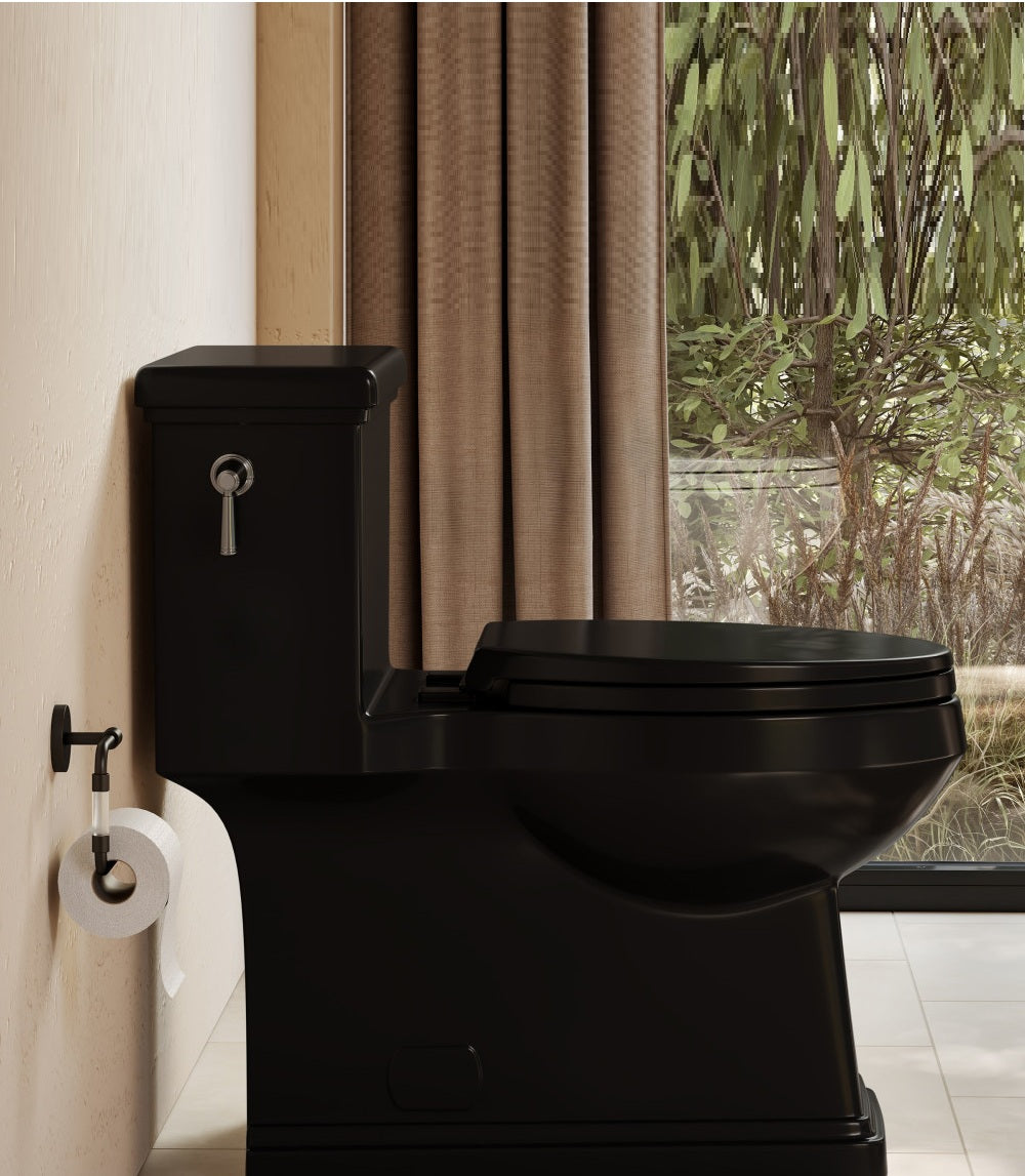 A toilet that does the job and looks it.