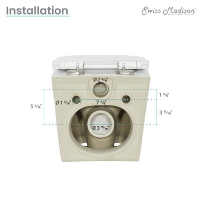 Calice Wall-Hung Toilet Bundle 0.8/1.6 GPF Dual Flush in Glossy White with Flush Plate