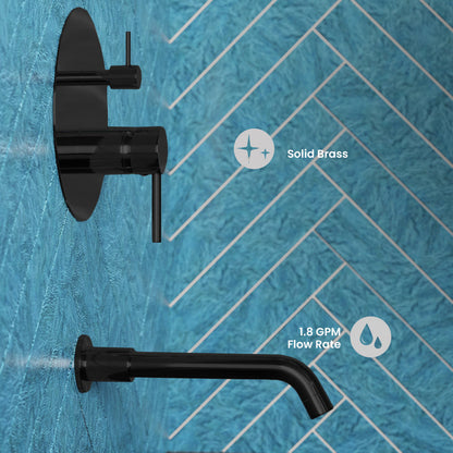 Ivy Single-Handle 1-Spray Tub and Shower Faucet in Matte Black (Valve Included)