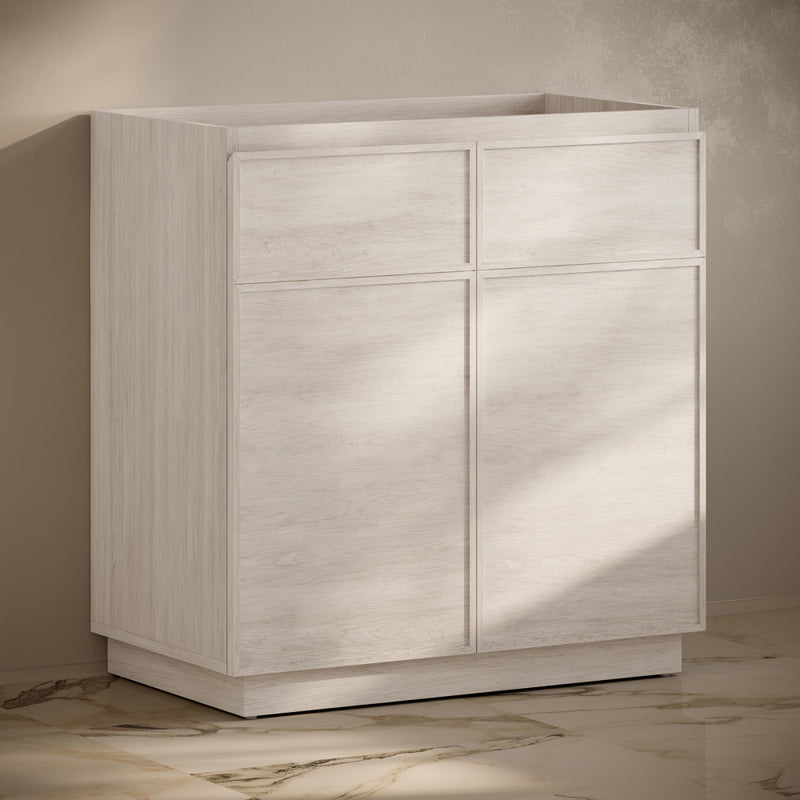 St. Tropez 36" Freestanding Bathroom Vanity Cabinet without Top in White Oak