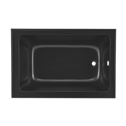 Voltaire 48" x 32" Right-Hand Drain Alcove Bathtub with Apron in Matte Black