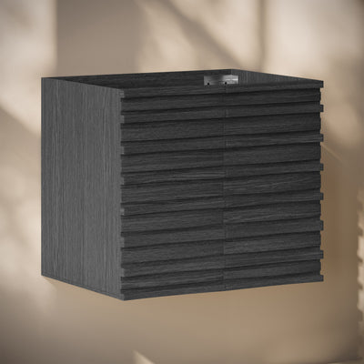 Cascade 24" Wall-Mounted Bathroom Vanity Cabinet without Top in Black Oak