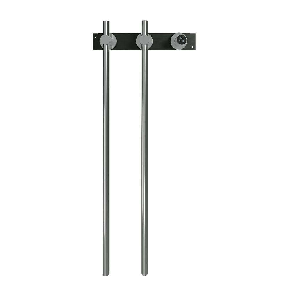 Monaco 2-Bar Electric Towel Warmer with Timer in Polished Chrome
