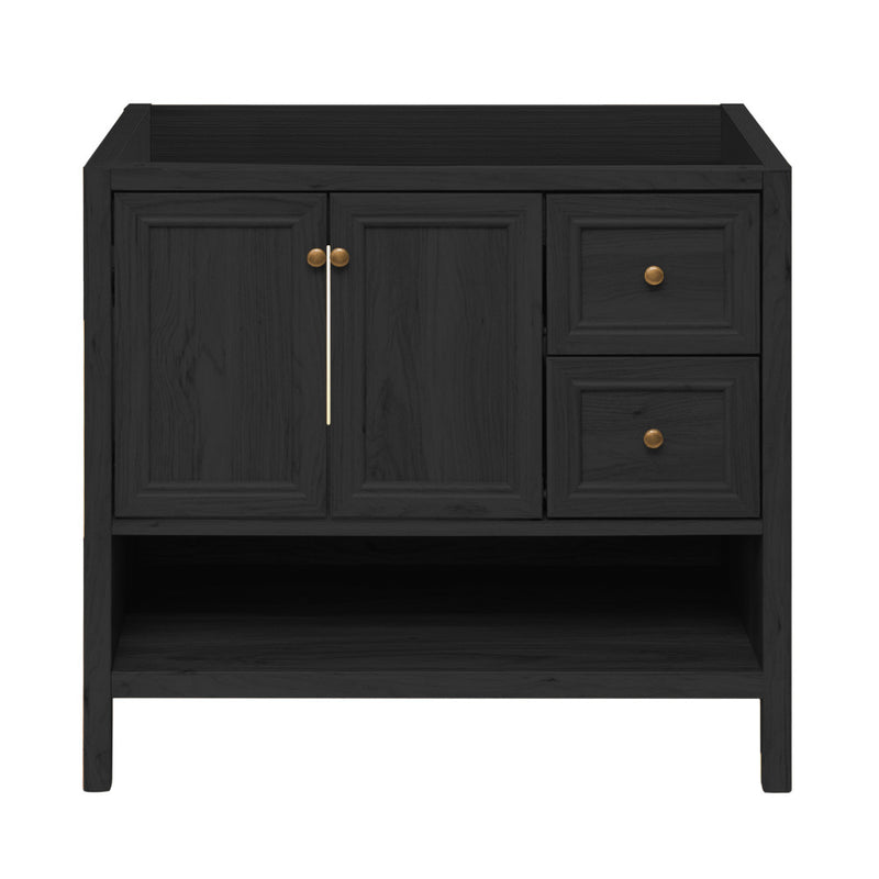 Château 36" Freestanding Bathroom Vanity Cabinet without Top in Black Oak